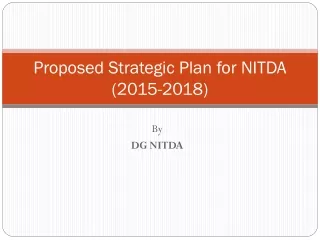 Proposed Strategic Plan for NITDA (2015-2018)