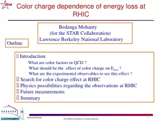 Color charge dependence of energy loss at RHIC