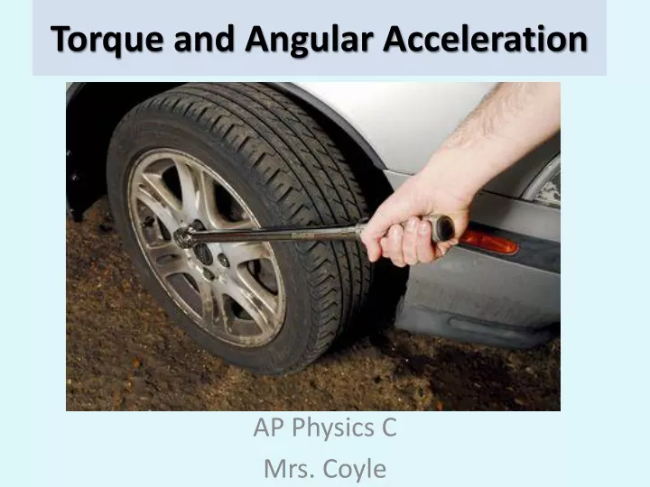 torque and angular acceleration