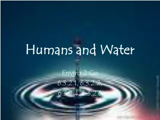 Humans and Water