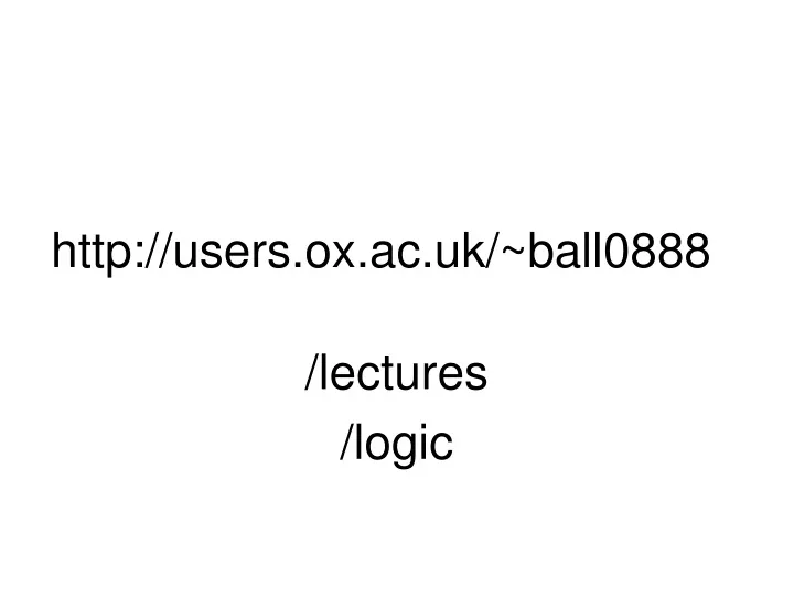 http users ox ac uk ball0888