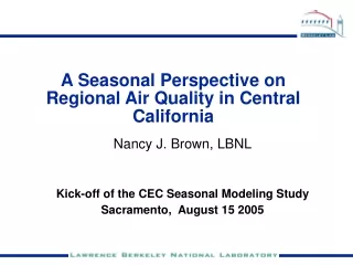 A Seasonal Perspective on Regional Air Quality in Central California