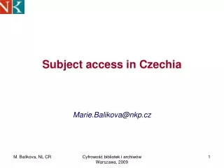 Subject access in Czechia