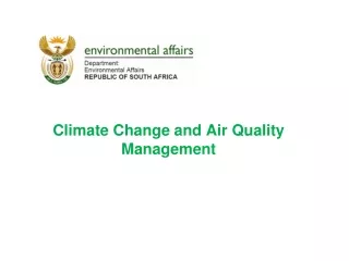 Climate  Change and Air Quality Management