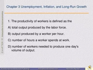 Chapter 3 Unemployment, Inflation, and Long-Run Growth