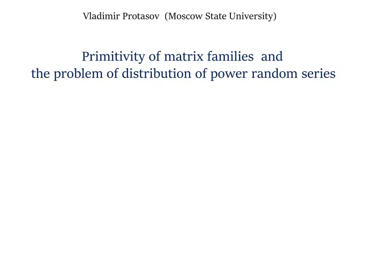 vladimir protasov moscow state university