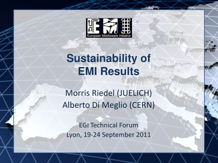 sustainability of emi results