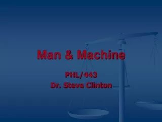 Man &amp; Machine