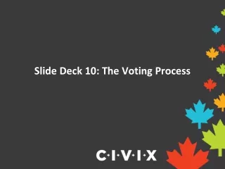Slide Deck 10: The Voting Process