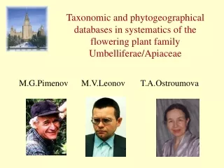 M.G.Pimenov M.V.Leonov T.A.Ostroumova