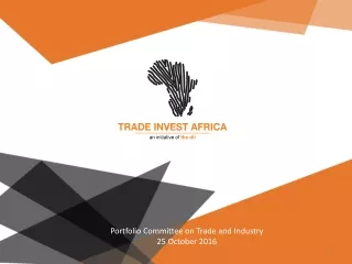 Portfolio Committee on Trade and Industry 25 October 2016