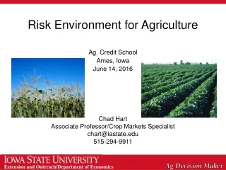 Risk Environment for Agriculture