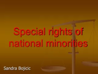 Special rights of national minorities