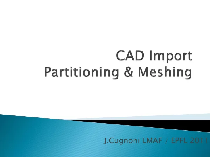 cad import partitioning meshing