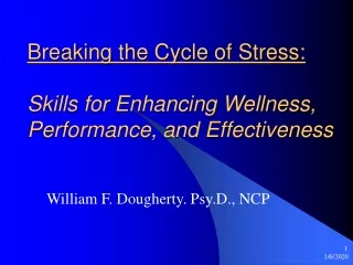 Breaking the Cycle of Stress: Skills for Enhancing Wellness, Performance, and Effectiveness