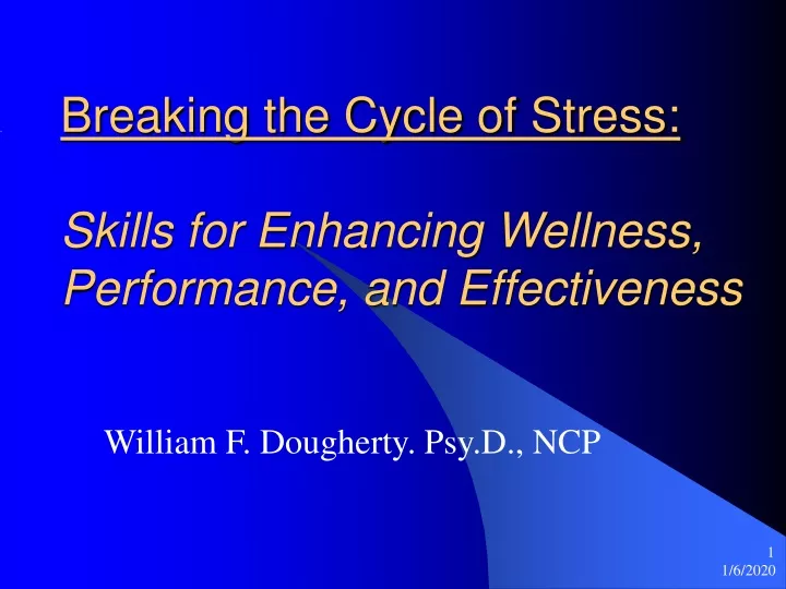 breaking the cycle of stress skills for enhancing wellness performance and effectiveness