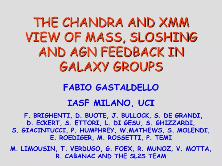 the chandra and xmm view of mass sloshing and agn feedback in galaxy groups