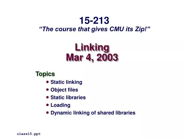 linking mar 4 2003