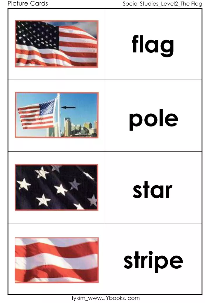 picture cards social studies level2 the flag