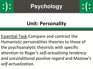 Unit:  Personality