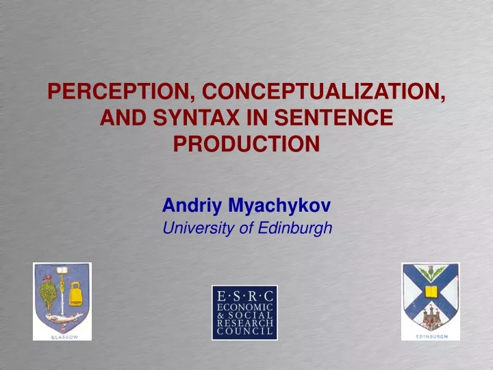 andriy myachykov university of edinburgh