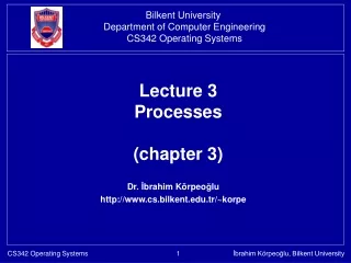 Lecture 3 Processes (chapter 3)