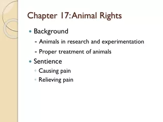 Chapter 17:  Animal Rights