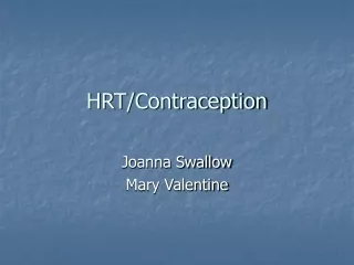 HRT/Contraception