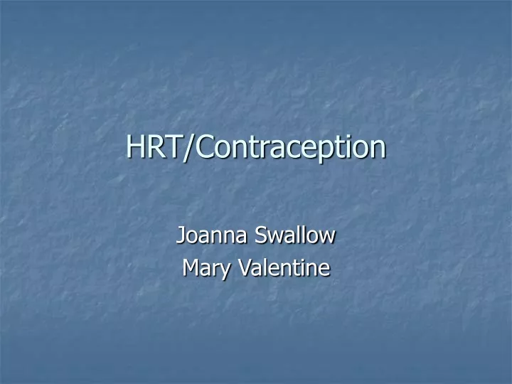 hrt contraception