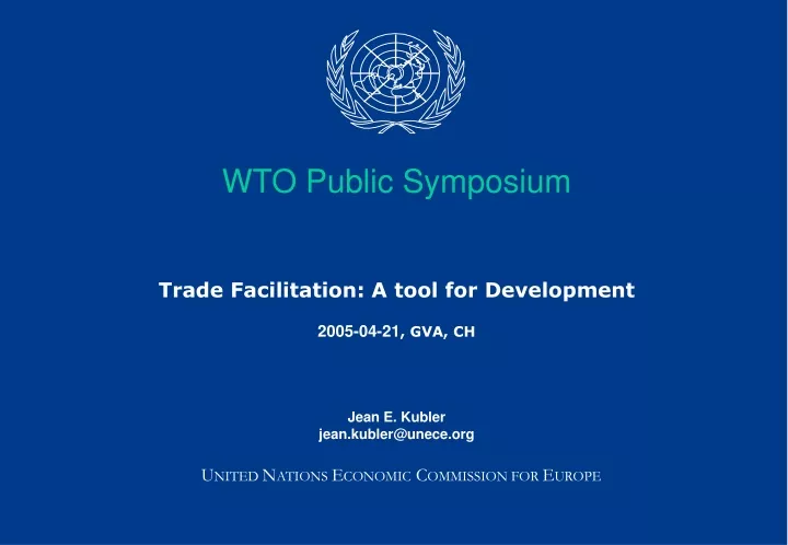 wto public symposium trade facilitation a tool