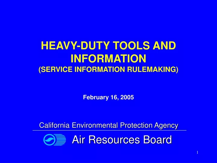 heavy duty tools and information service information rulemaking