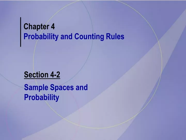 chapter 4 probability and counting rules