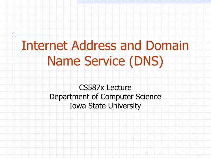 internet address and domain name service