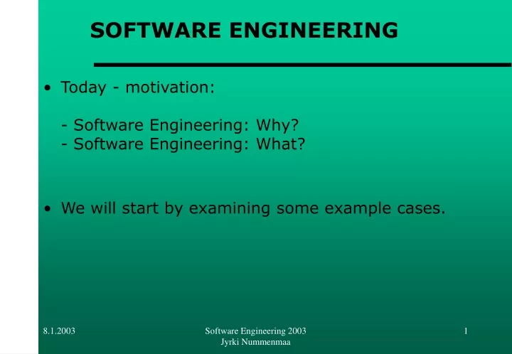 software engineering