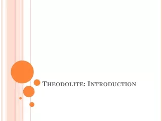 Theodolite : Introduction