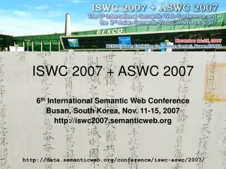 ISWC  2007 + ASWC 2007
