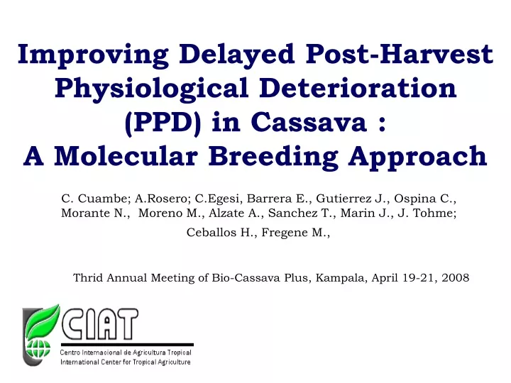 improving delayed post harvest physiological