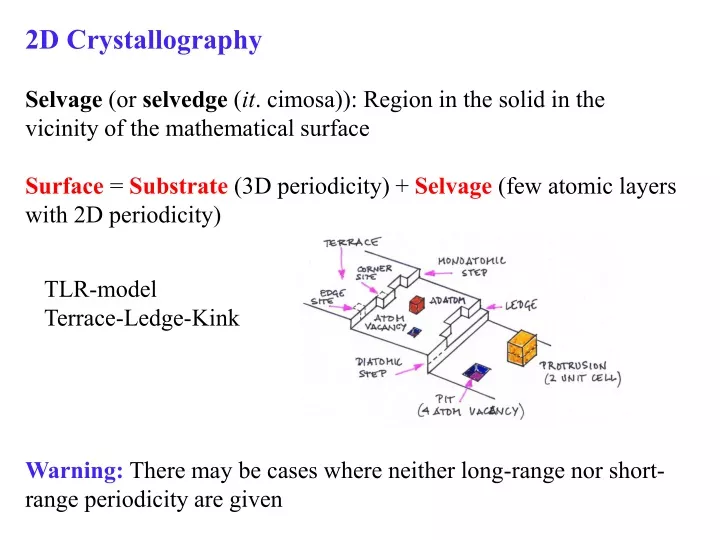 2d crystallography selvage or selvedge it cimosa