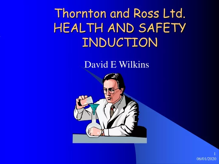 thornton and ross ltd health and safety induction