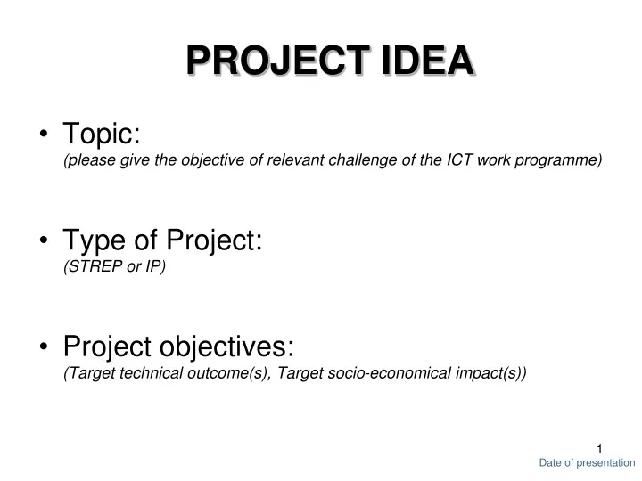 project idea
