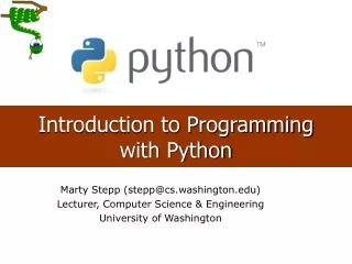 Introduction to Programming with Python