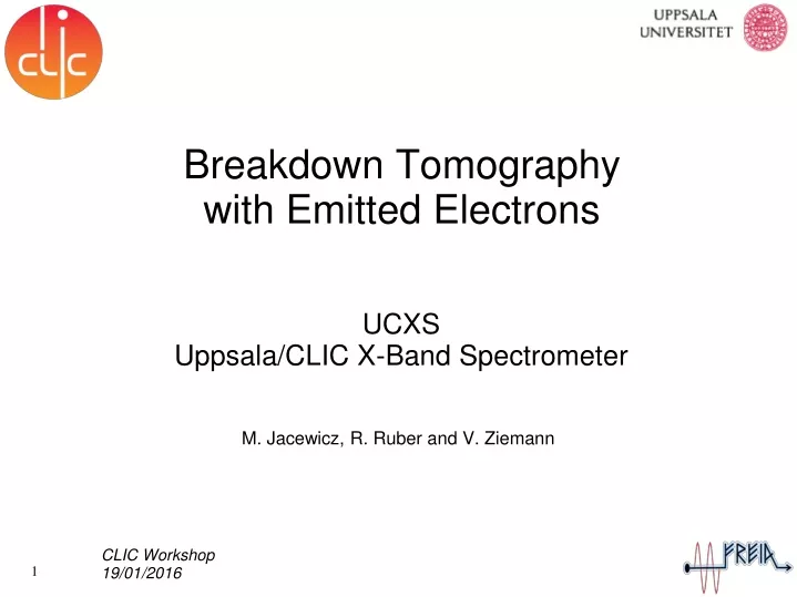 breakdown tomography with emitted electrons