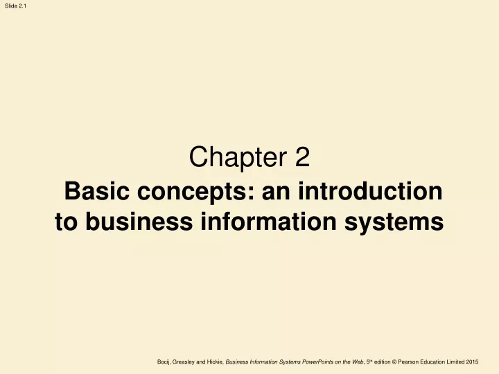 chapter 2 basic concepts an introduction