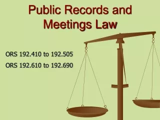 Public Records and Meetings Law