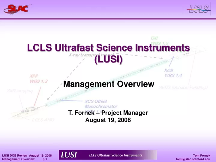 lcls ultrafast science instruments lusi