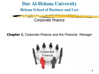 Dar Al-Hekma University Hekma School of Business and Law Corporate finance