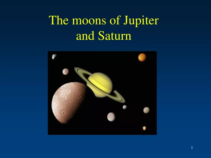 the moons of jupiter and saturn