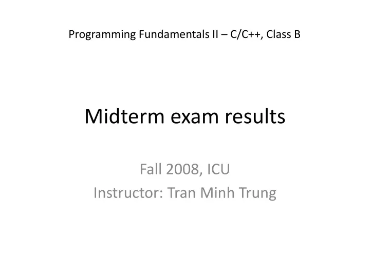 midterm exam results