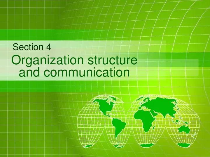 organization structure and communication