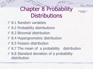 Chapter 8 Probability Distributions